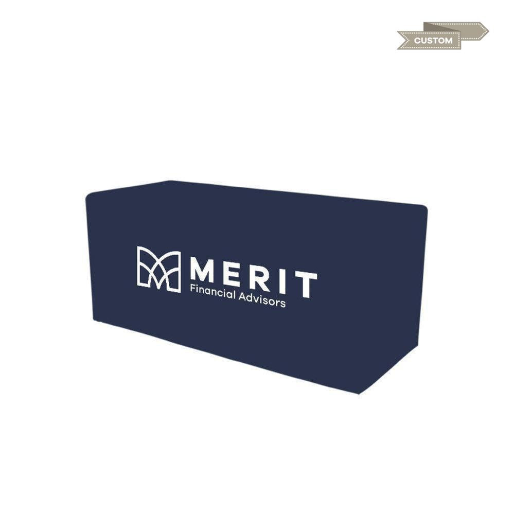 Merit 6' Fitted Table Cover Throw - Custom