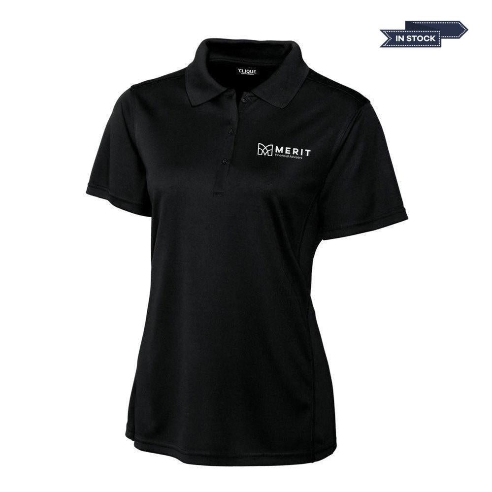 Merit Clique Ice Lady Pique Polo - Black