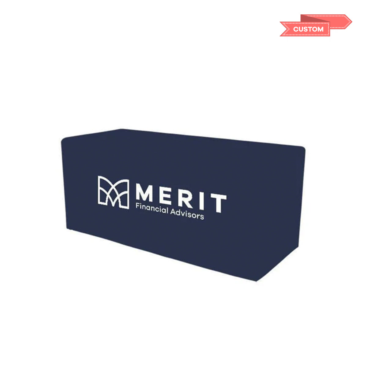 Merit 6' Fitted Table Cover Throw - Custom