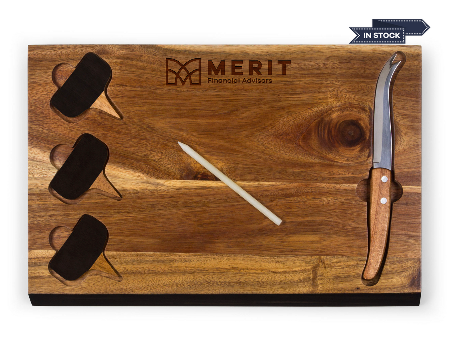 Merit Delio Acacia Cheese Cutting Board & Tools Set