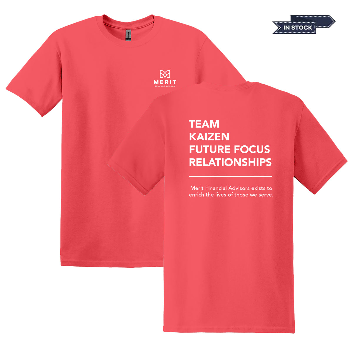 Merit Softstyle Core Values T-shirt - Coral