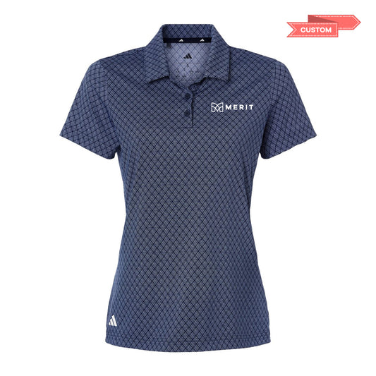 Merit Adidas Ladies 4-Way Stretch Printed Polo