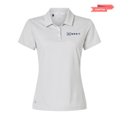 Merit Adidas Ladies 4-Way Stretch Printed Polo