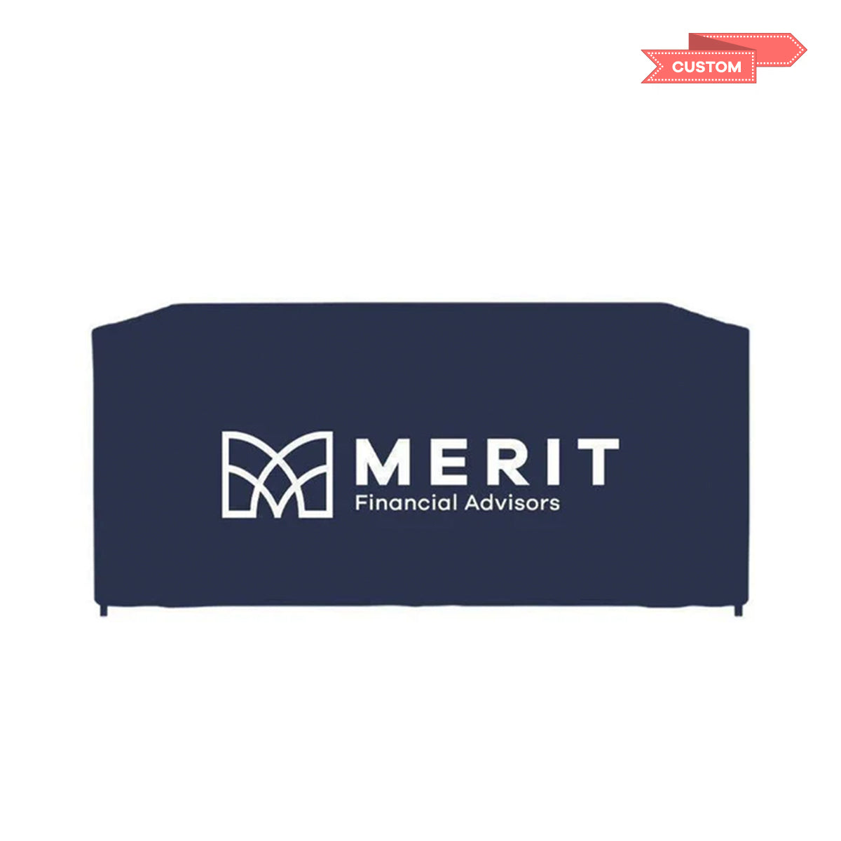 Merit 6' Fitted Table Cover Throw - Custom