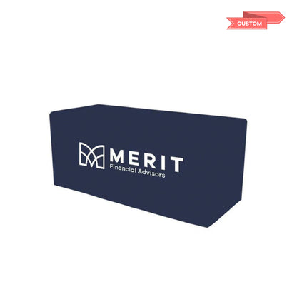 Merit 6' Fitted Table Cover Throw - Custom