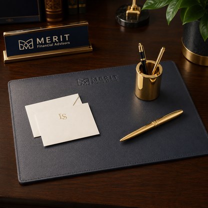 Executive Leather Desk Blotter - 14" x 17"