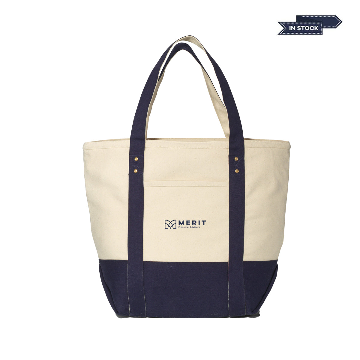 Merit Seaside Zippered Cotton Tote