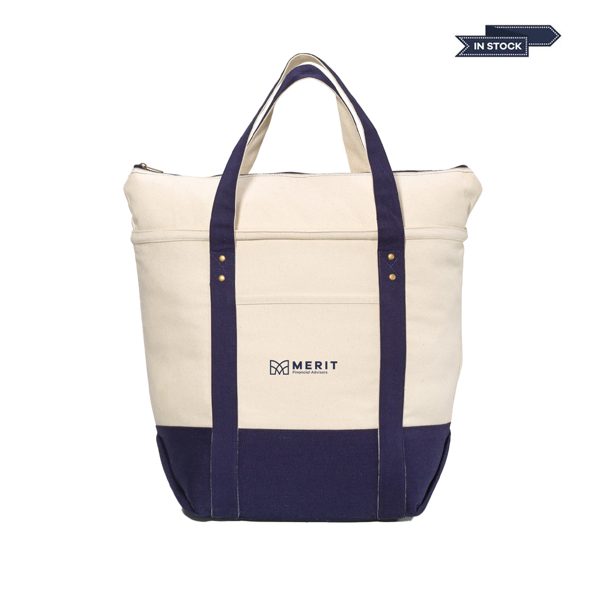 Merit Seaside Zippered Cotton Tote