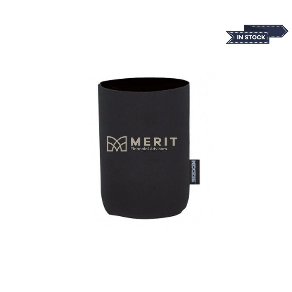 Black Collapsible Neoprene Koozie Can Kooler